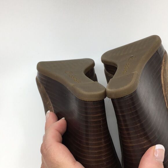 Sperry Top Sider Brown Nubuck Leather Wedges Sz 9.5 - Picture 11 of 16